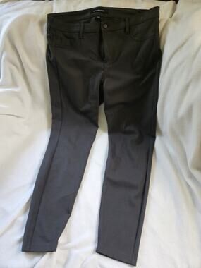 Liverpool Womens Jeans The Skinny Denim Olive Bark Brown High Rise Stretch 14